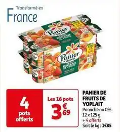 Auchan Yoplait - panier de fruits offre