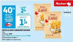 Auchan Auchan - frites classic surgelées offre