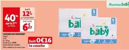 Auchan Auchan - couches baby offre
