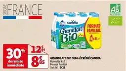Auchan Candia - grandlait bio demi-écrémé offre