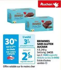 Auchan Auchan - brownies sans gluten offre