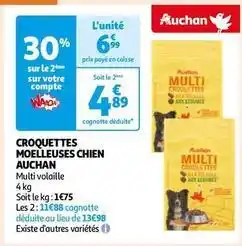 Auchan Auchan - croquettes moelleuses chien offre