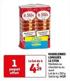 Auchan Le ster - madeleines longues offre