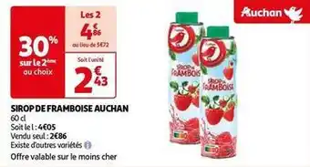 Auchan Auchan - sirop de framboise offre