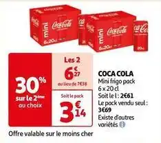 Auchan Coca cola - mini frigo offre