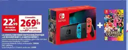 Auchan Nintendo switch - la console emblematique + le jeu everybody 1-2 switch offert offre