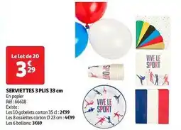 Auchan Serviettes 3 plis offre