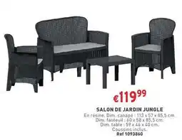 Trafic Salon de jardin jungle offre
