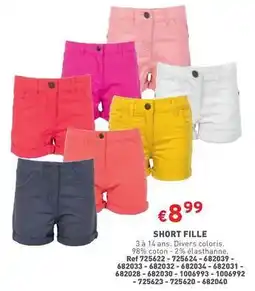 Trafic Short fille offre