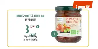 La Vie Claire TOMATES SÉCHÉES À L'HUILE BIO offre