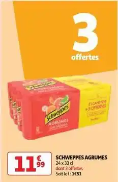Auchan Supermarché Schweppes - agrumes offre
