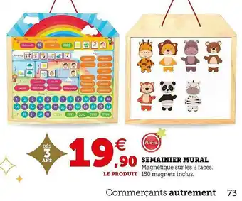 Hyper U Semainier Mural Aloya offre