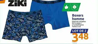 Action Boxers Homme Ziki offre