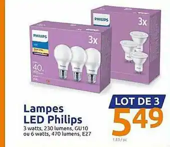 Action Lampes Led Philips offre