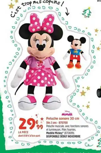 Peluche Sonore 30 Cm Disney Minnie