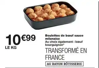 Monoprix Boulettes De Bœuf Sauce Milanaise offre