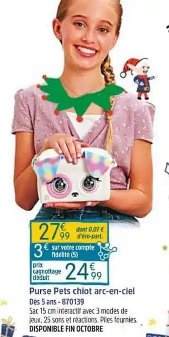 Purse Pets Chiot Arc-en-ciel