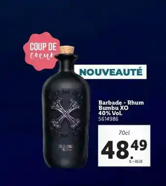 Bardade - Rhum Bumbu Xo 40% Vol.