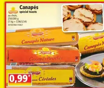 Norma Canapés Spécial Toasts Matindoux offre