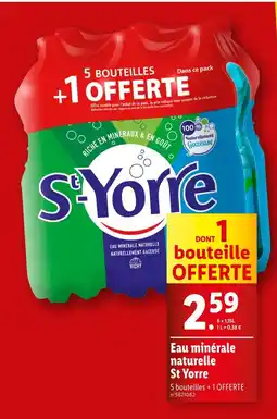 Lidl St Yorre Eau minérale naturelle offre