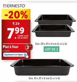 Lidl ERNESTO Plat à four offre