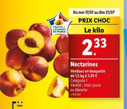 Lidl Nectarines offre