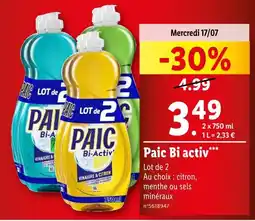 Lidl Paic Paic Bi activ offre