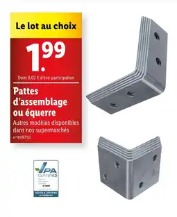 Lidl PARKSIDE Pattes d’assemblage ou équerre offre