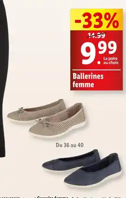 Lidl Ballerines femme offre