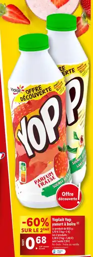 Lidl Yoplait Yop yaourt à boire offre