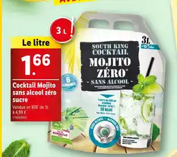 Lidl Cocktail Mojito sans alcool zéro sucre offre