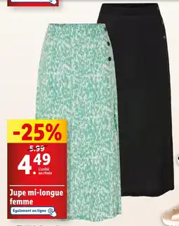 Lidl esmara Jupe mi-longue femme offre