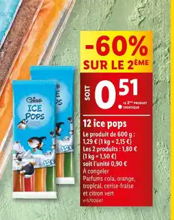 Lidl Gelatelli 12 ice pops offre