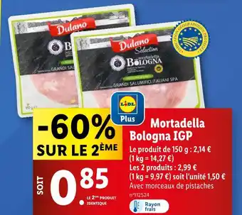 Lidl Dulano Mortadella Bologna IGP offre