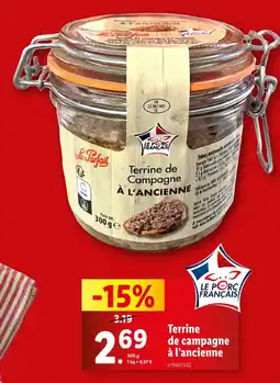 Lidl Terrine de Campagne à l'Ancienne offre