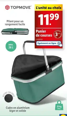 Lidl TOPMOVE Panier de courses offre