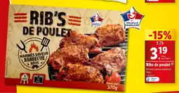 Lidl Ribs de poulet offre