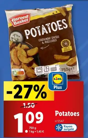 Lidl Harvest Basket Potatoes offre