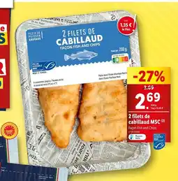Lidl 2 filets de cabillaud MSC offre