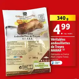 Lidl Véritables andouillettes de Troyes AAAAA offre