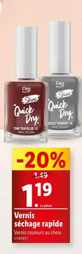 Lidl Cien Vernis séchage rapide offre