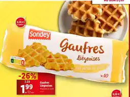 Lidl Sondey Gaufres Liégeoises offre
