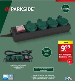 Lidl PARKSIDE Bloc multiprise d’extérieur IP44 offre