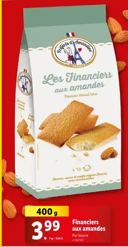 Lidl Préférés d'Amandine Financiers aux amandes offre