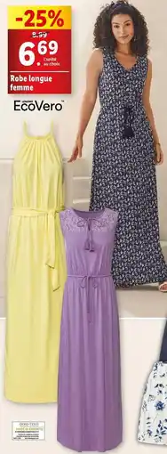 Lidl Ecovero - robe longue femme offre
