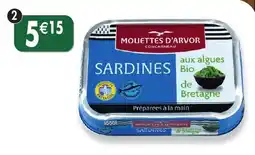 Maximo Sardines huile d'olive aux algues Bio de Bretagne offre
