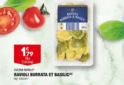 ALDI CUCINA NOBILE RAVIOLI BURRATA ET BASILIC offre
