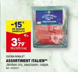 ALDI CUCINA NOBILE ASSORTIMENT ITALIEN offre