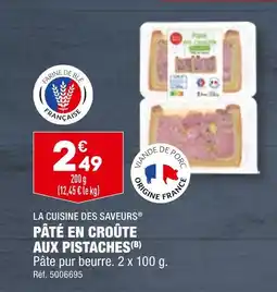 ALDI LA CUISINE DES SAVEURS PÂTÉ EN CROÛTE AUX PISTACHES offre