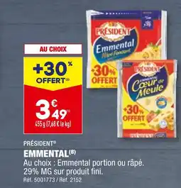 ALDI PRÉSIDENT EMMENTAL offre